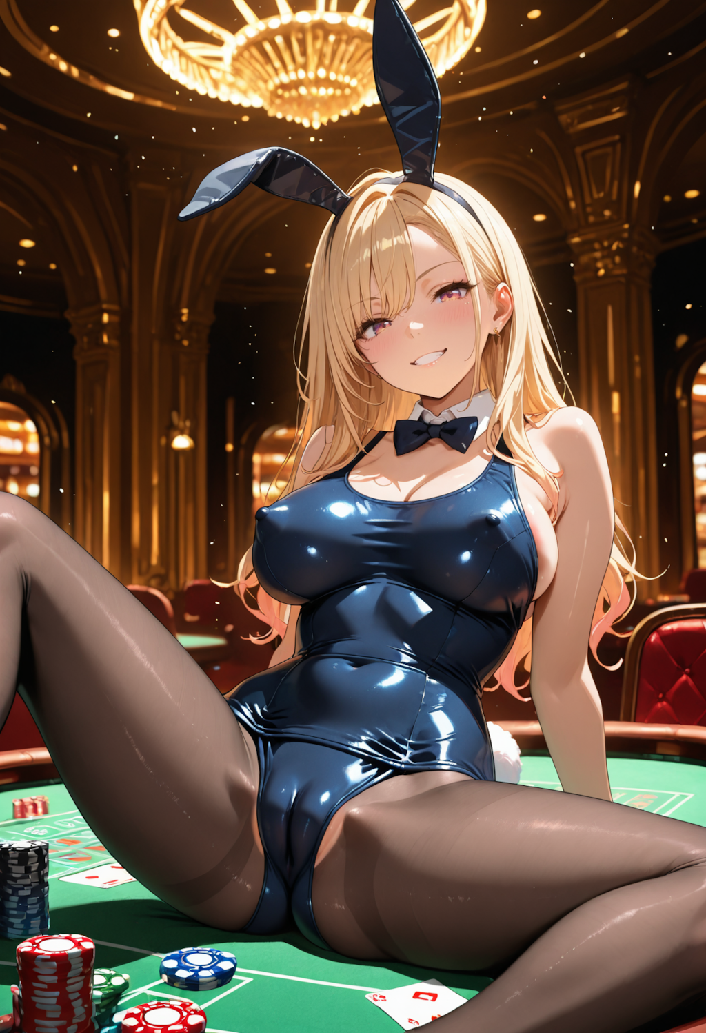 カジノ＄スク水バニー💦ギャル❤