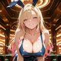 カジノ＄スク水バニー💦ギャル❤ 2枚目