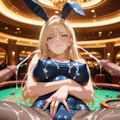 カジノ＄スク水バニー💦ギャル❤ 4枚目