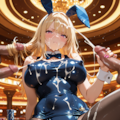 カジノ＄スク水バニー💦ギャル❤ 5枚目