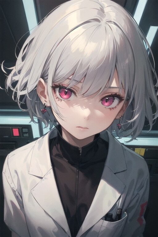 銀髪ボブ