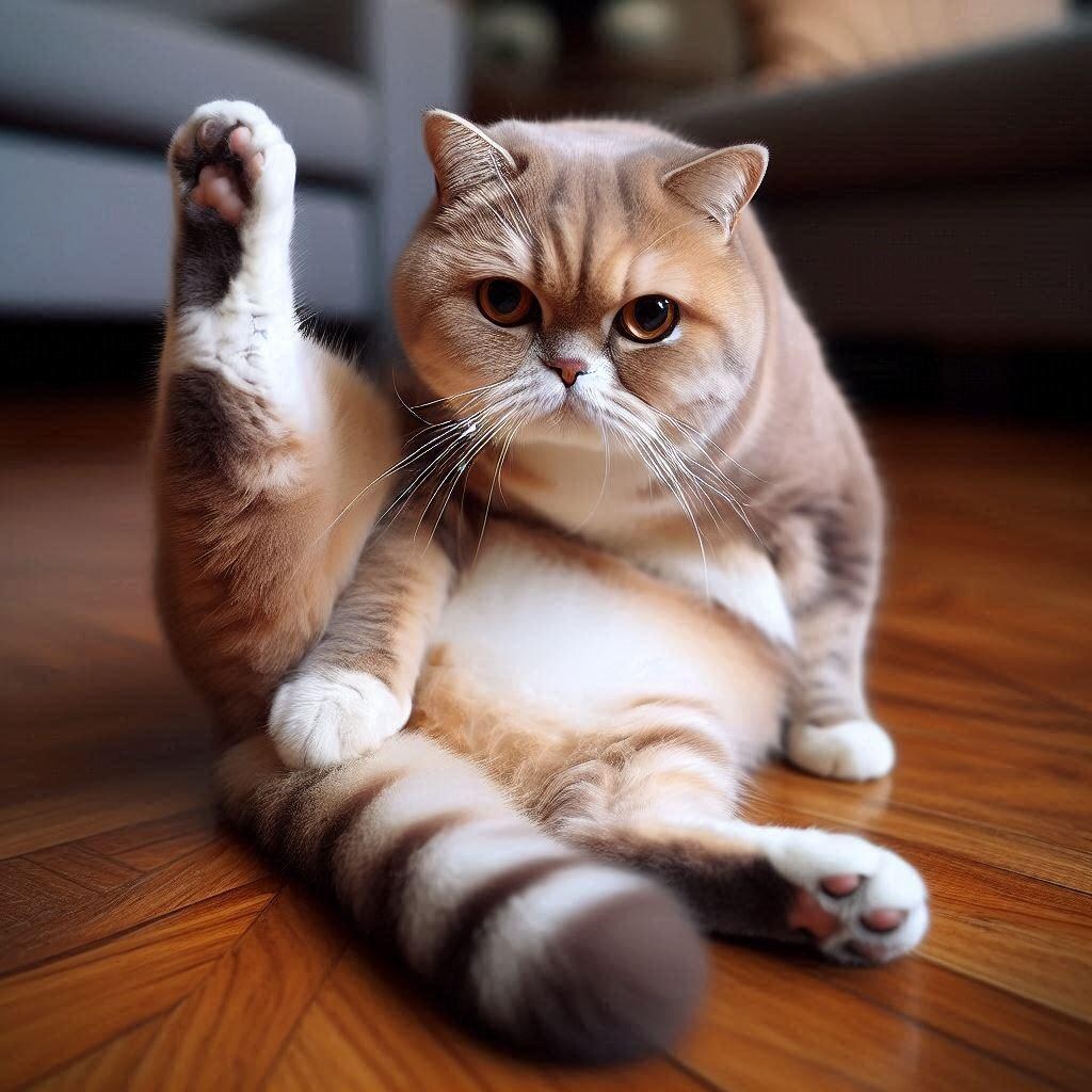 不機嫌そうな猫