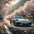 桜ポルシェ 4枚目
