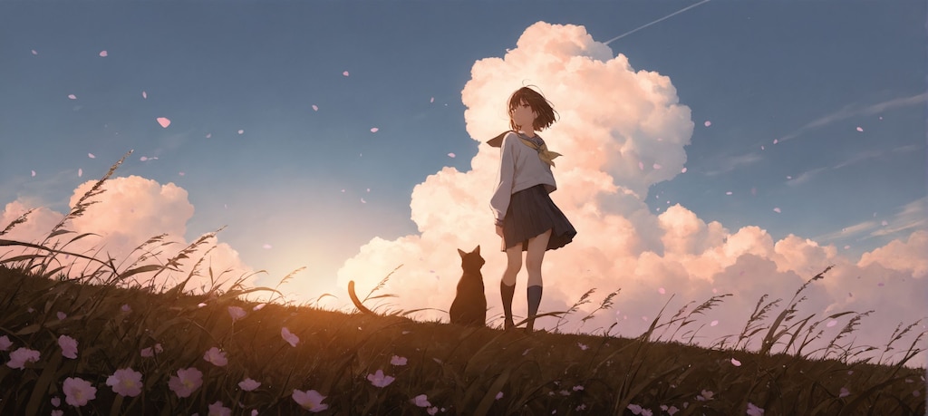 夕映えの丘で