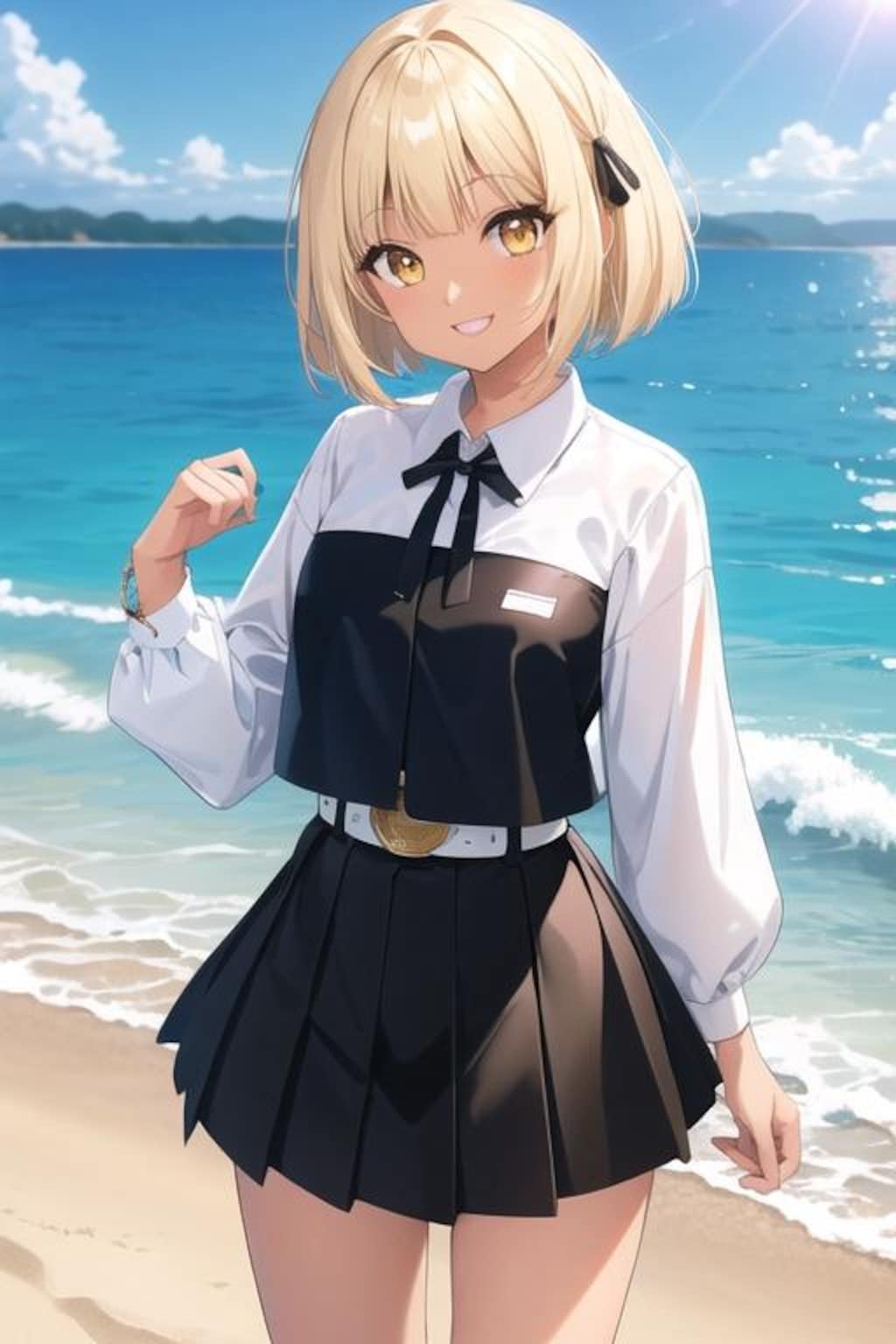 笑顔の比嘉夏菜さん「かなさ〜ん」