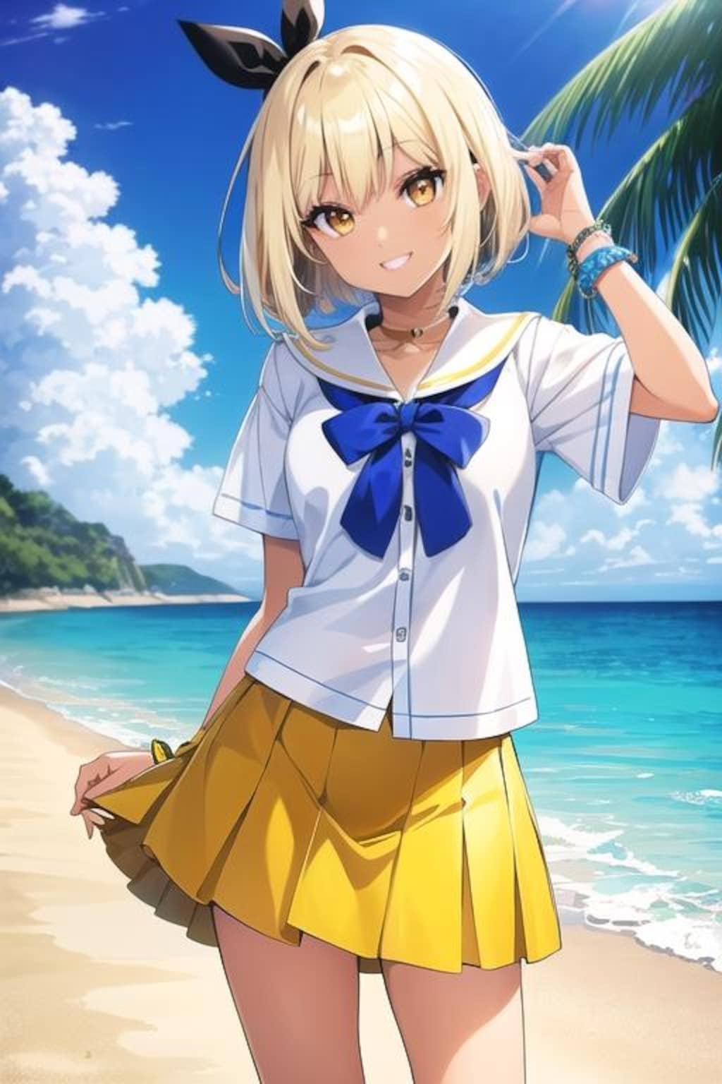 笑顔の比嘉夏菜さん「かなさ〜ん」