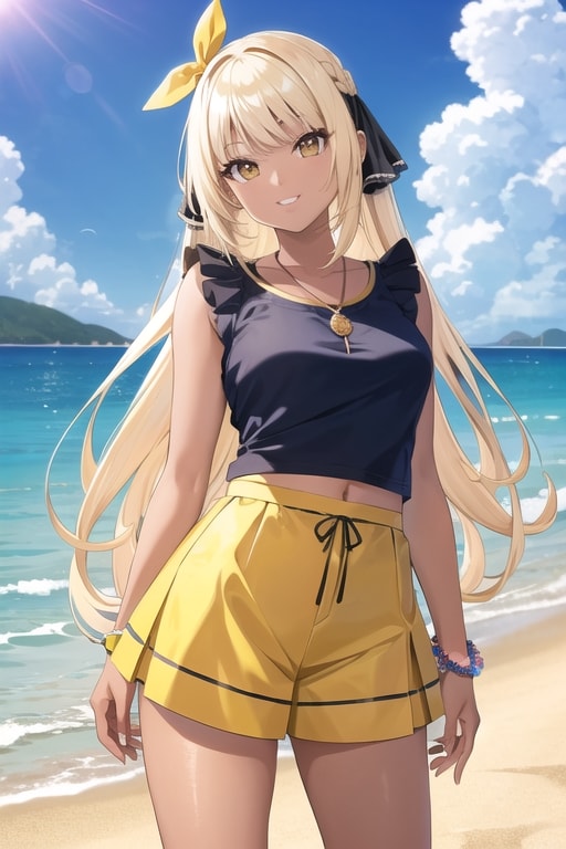 笑顔の比嘉夏菜さん「かなさ〜ん」 | の人気AIイラスト・グラビア