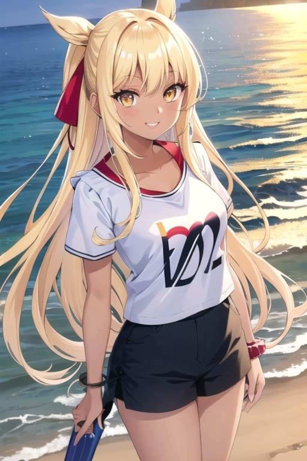 笑顔の比嘉夏菜さん「かなさ〜ん」