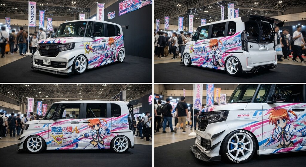 ホンダN-BOX 高町なのは痛車