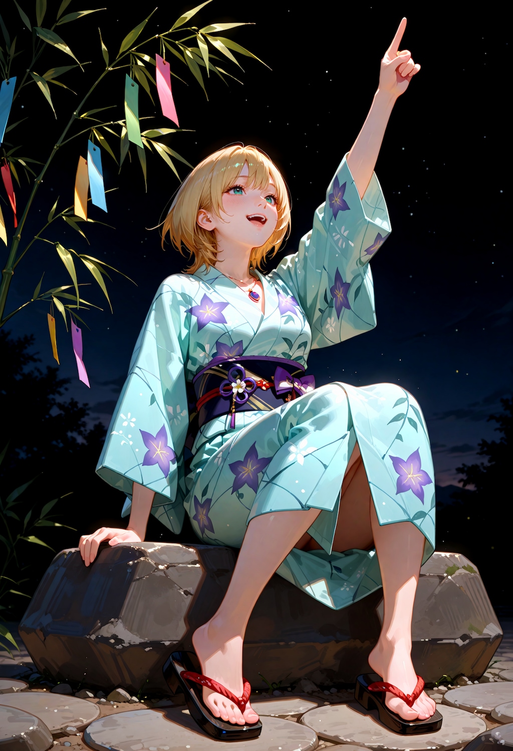 七夕撮影の陽キャちゃん。