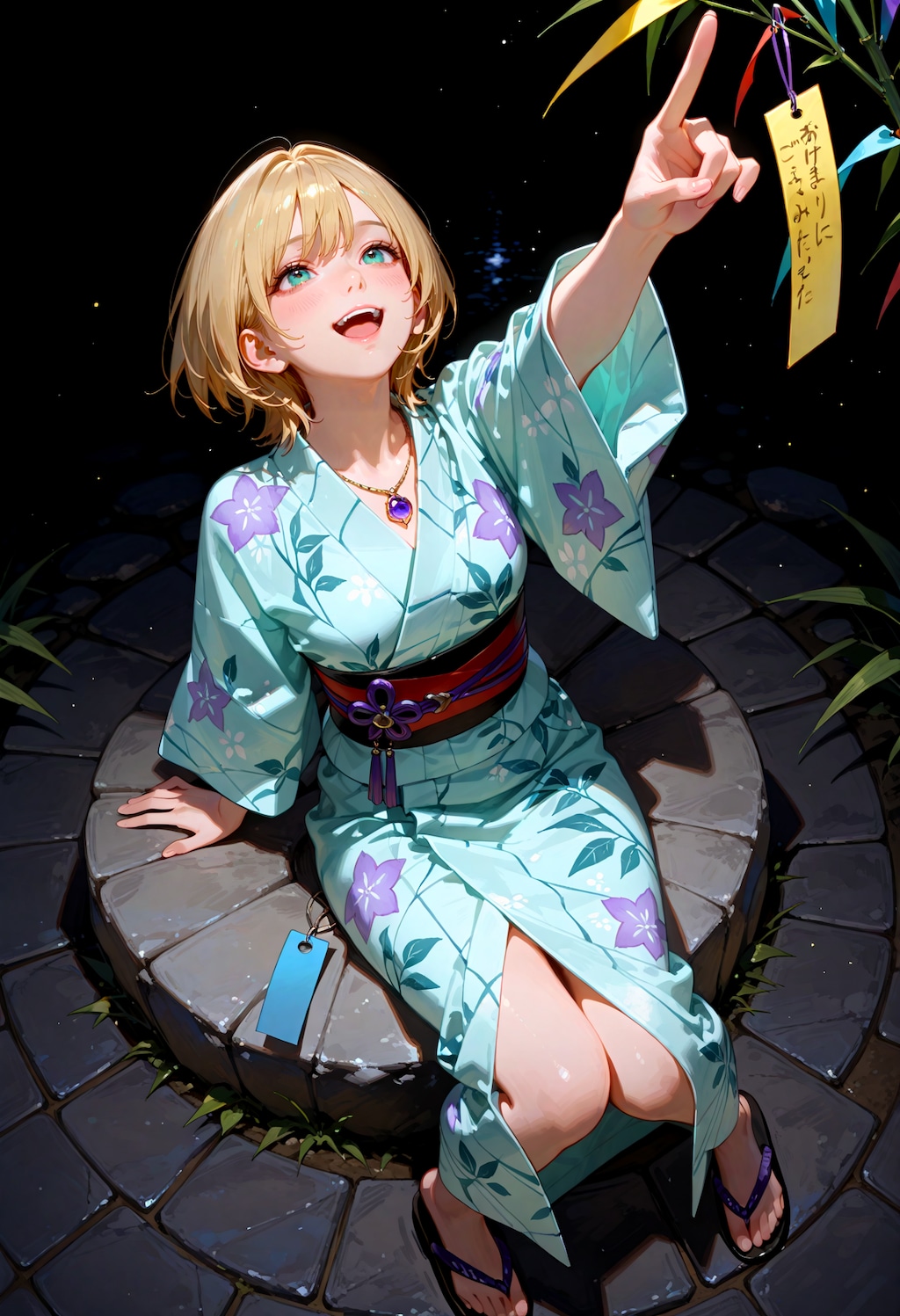 七夕撮影の陽キャちゃん。