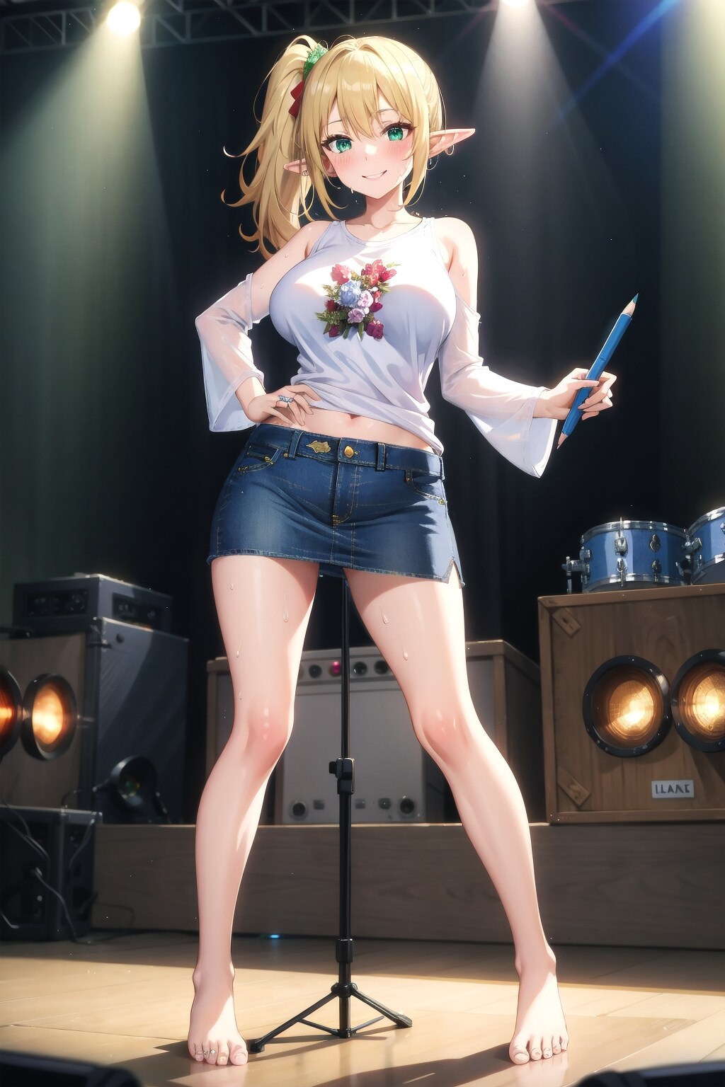 ライブ中のパフォーマンスで