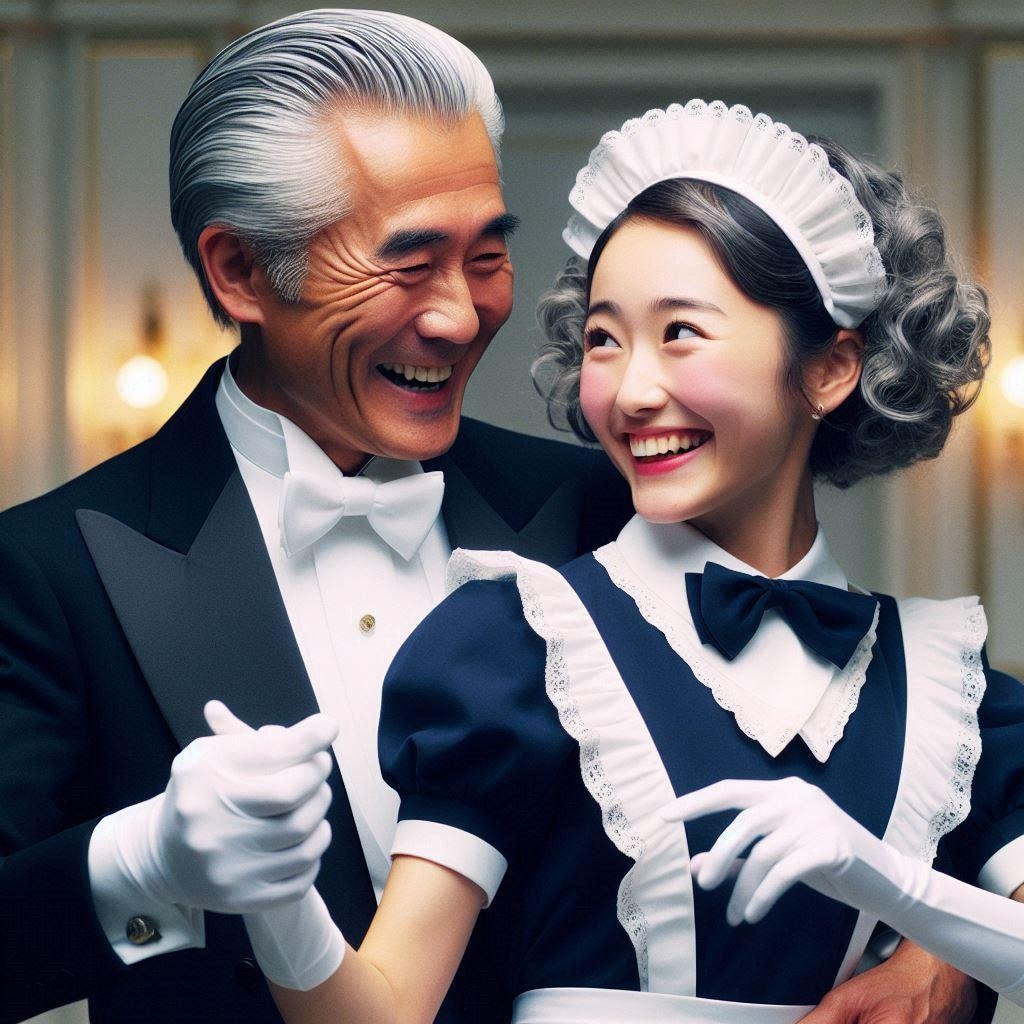 ジルバを踊るシルバーペア