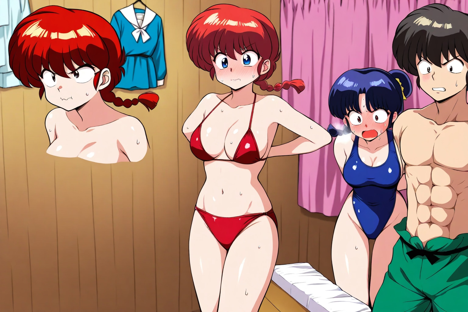 着替え中に…