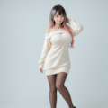 ワンピース巨乳ニット 5枚目