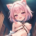 二次おっぱいポロリ298《ピンク髪猫娘ボンテージ》 7枚目