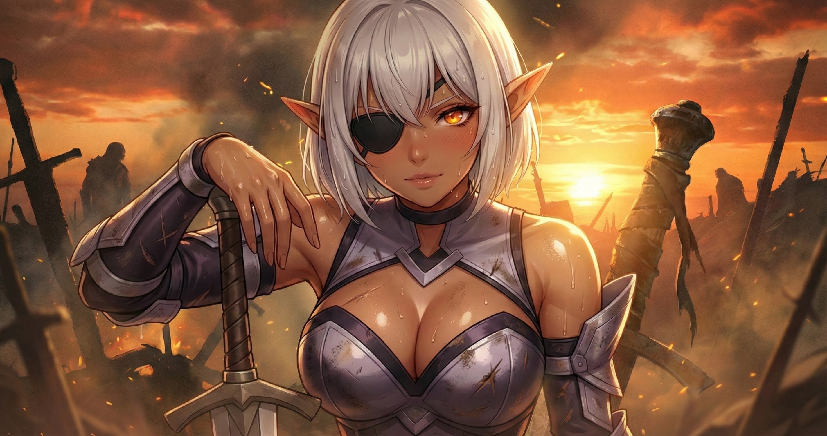 『 隻眼の黒真珠 - 戦場の微睡 』 / 第2軍隊長 エセル・ダークミッド