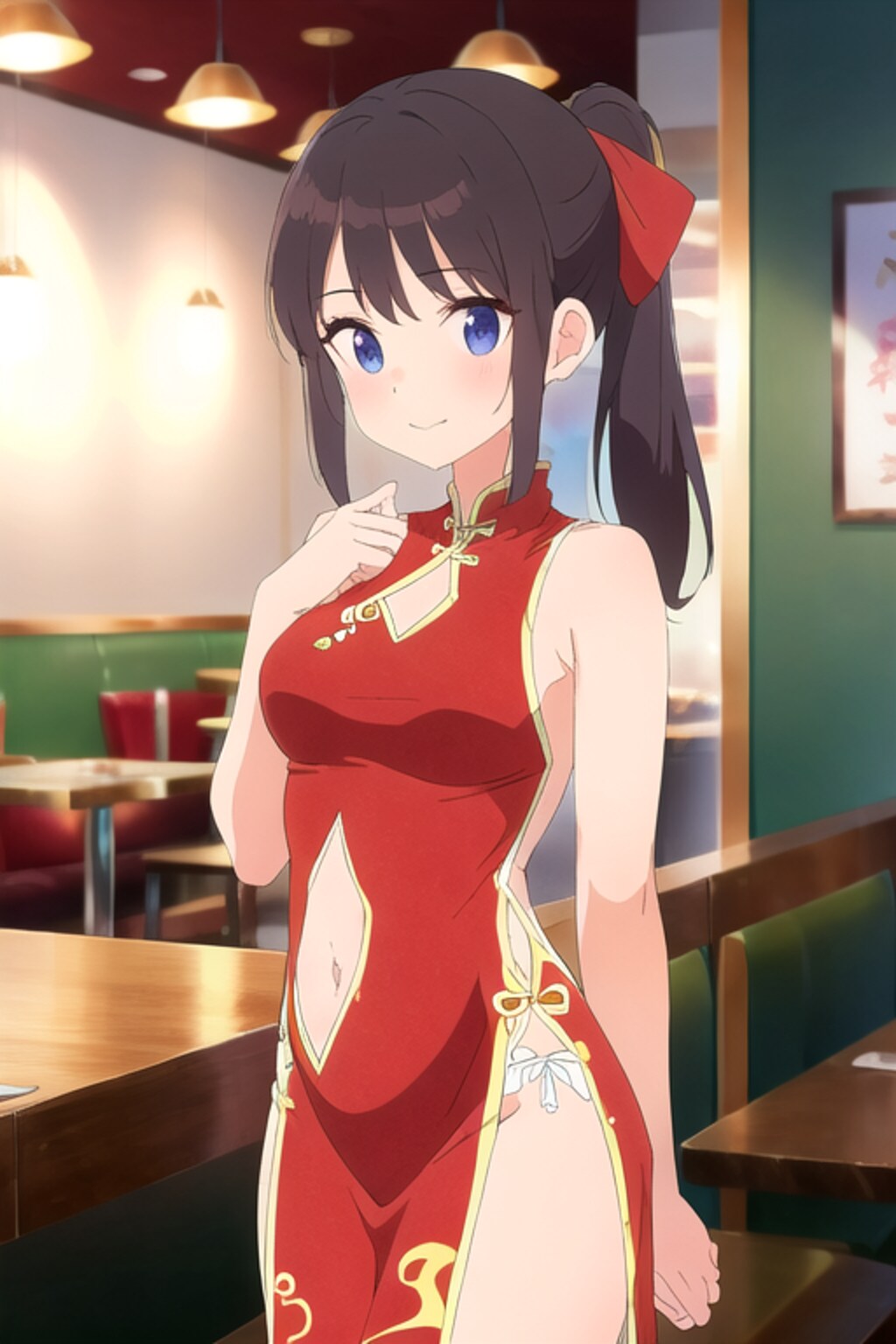 へそ出しチャイナドレス