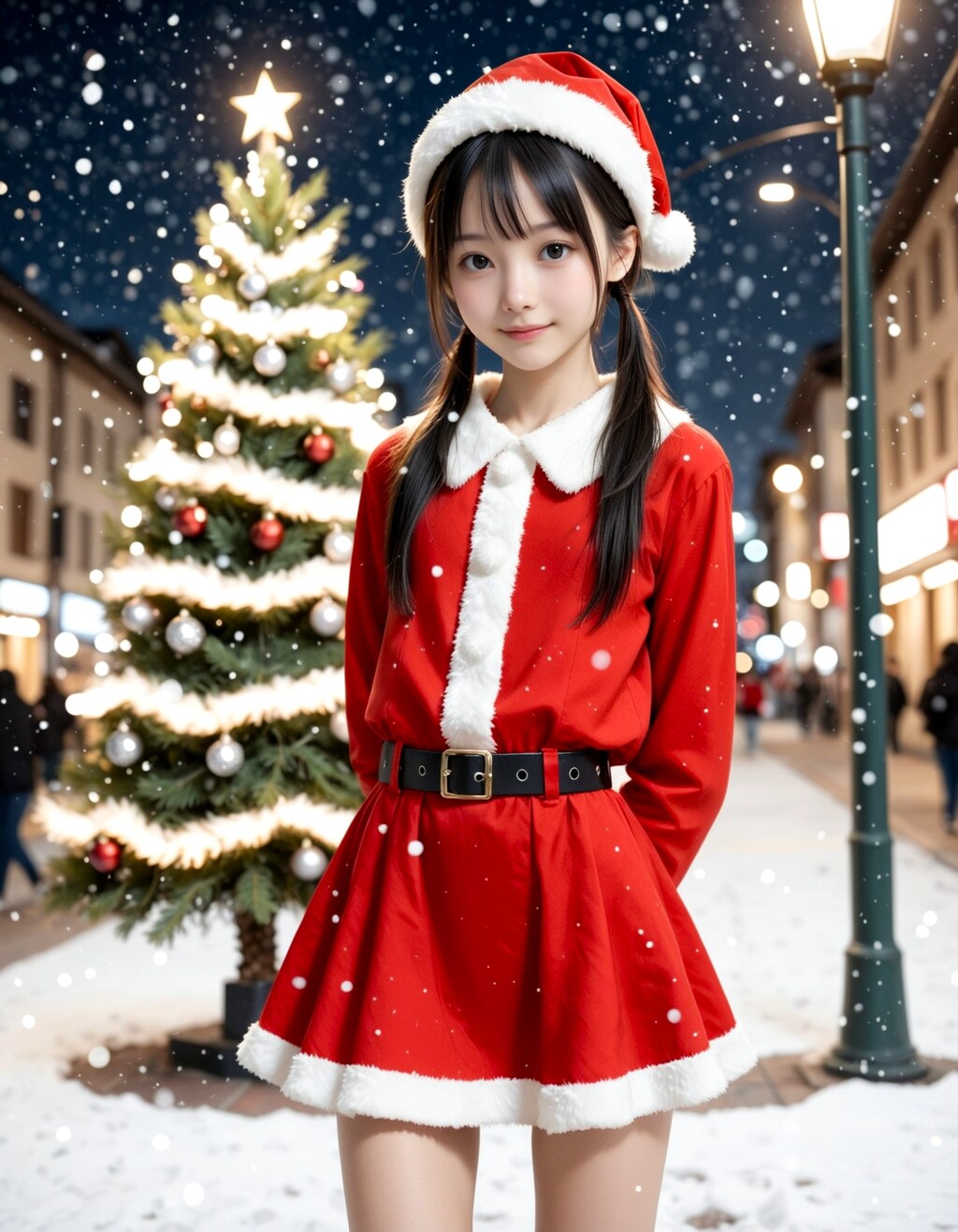 可愛いサンタコス美女２