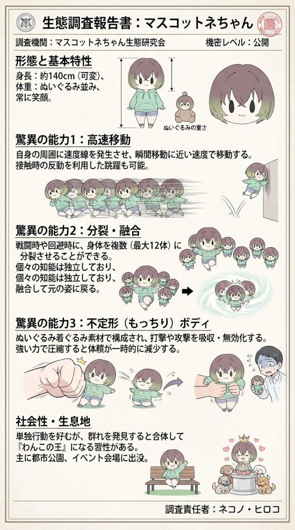 生態レポートが提出されるボーイッシュ