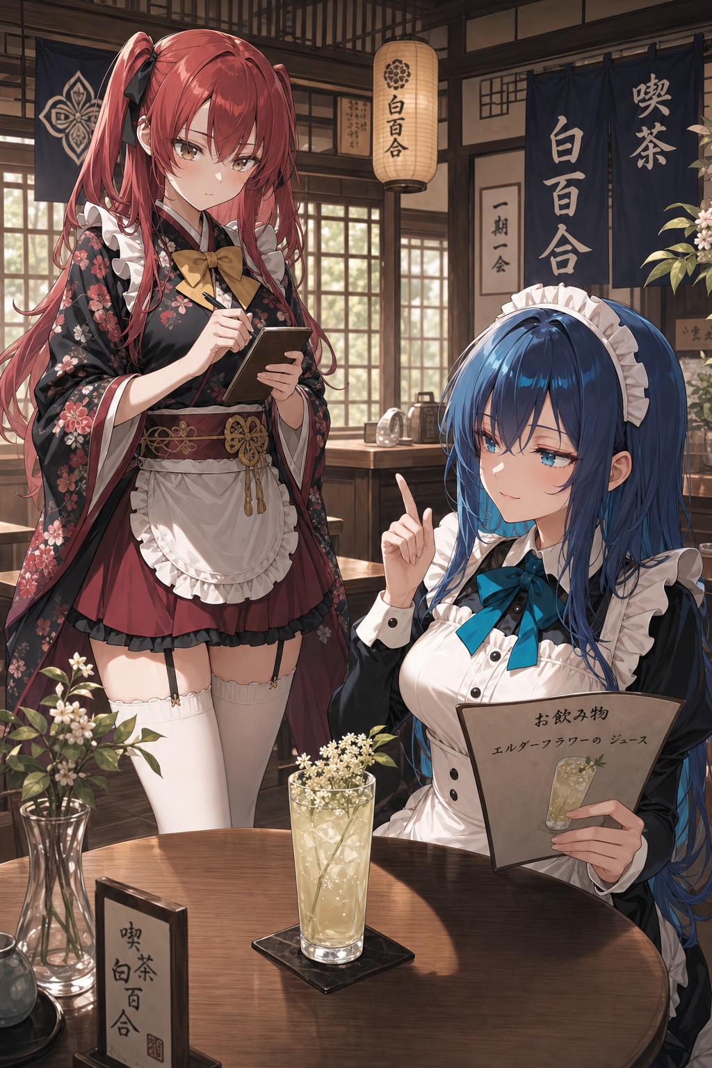 和風喫茶で注文するラピスさん