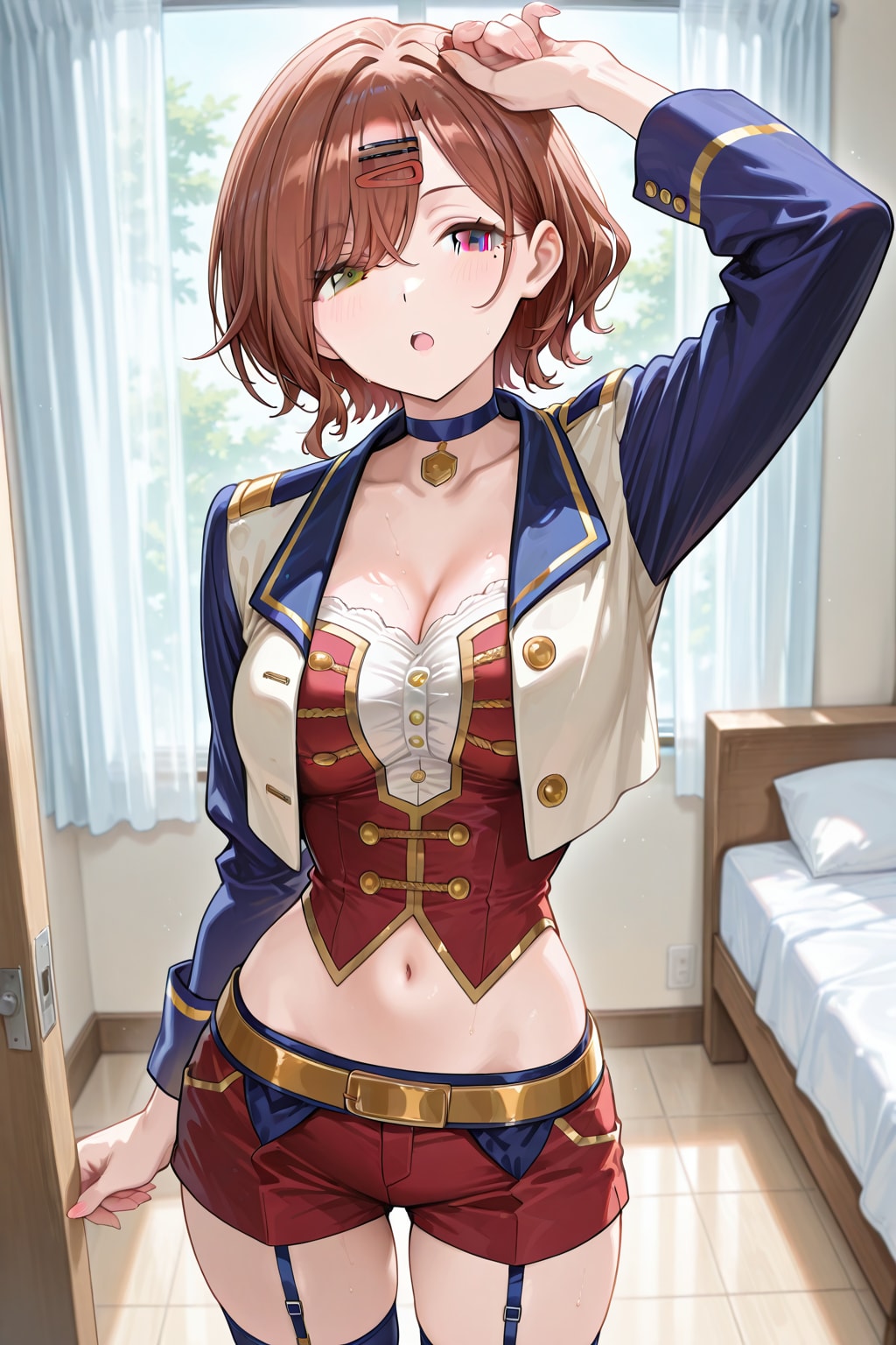 汎用勝負服を着た