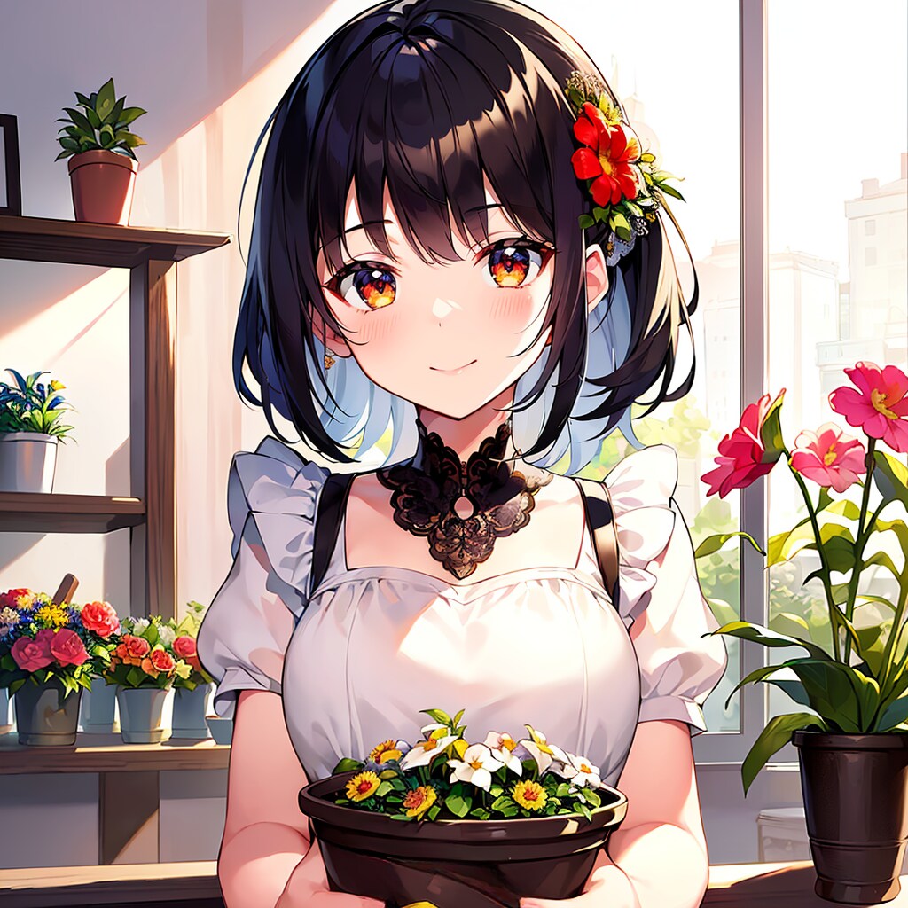 お花屋さんの女の子