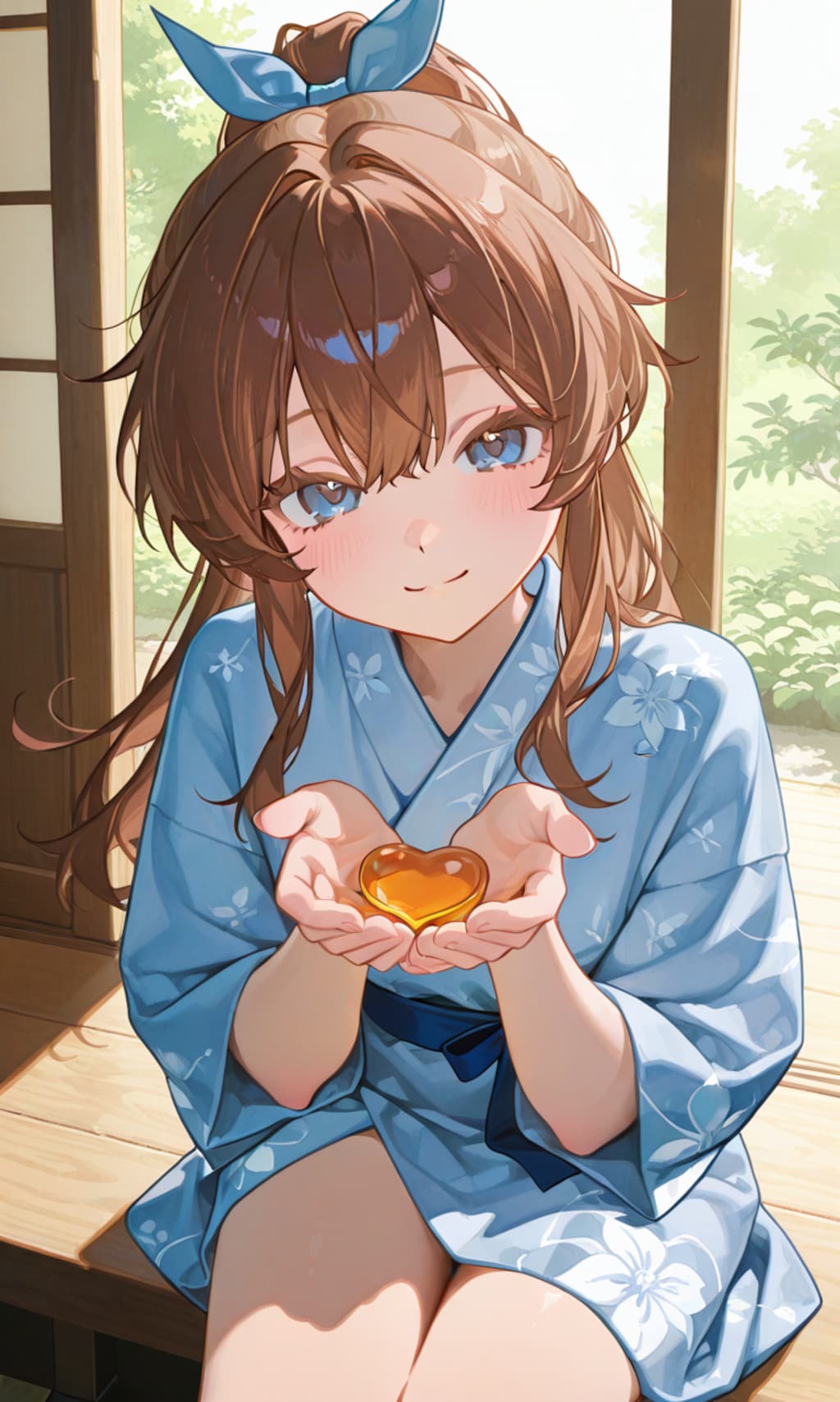 浴衣とポニーテール
