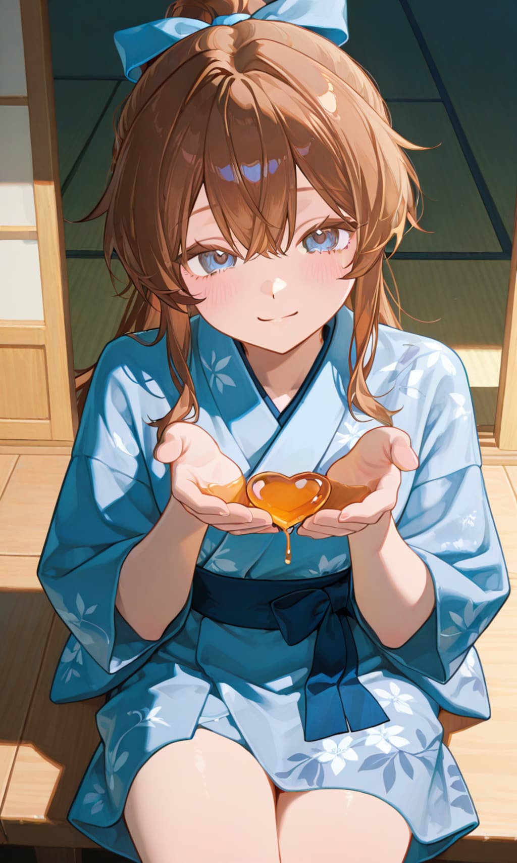 浴衣とポニーテール