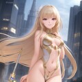 光剣を手にする金色の髪の少女 2枚目