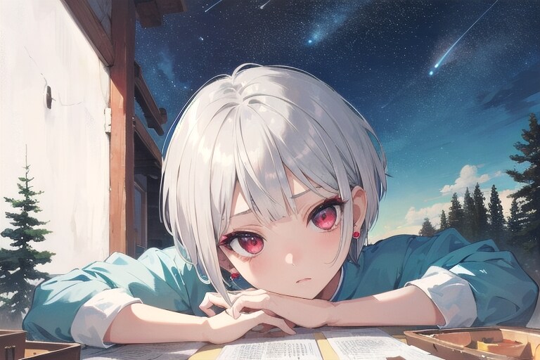 こんな所まで来て宿題？