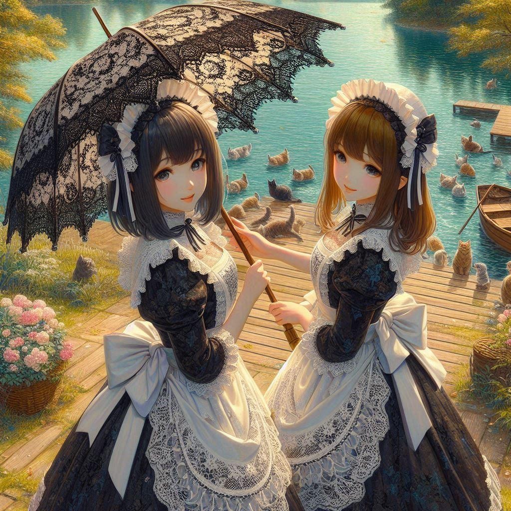 瀟洒な川遊び。