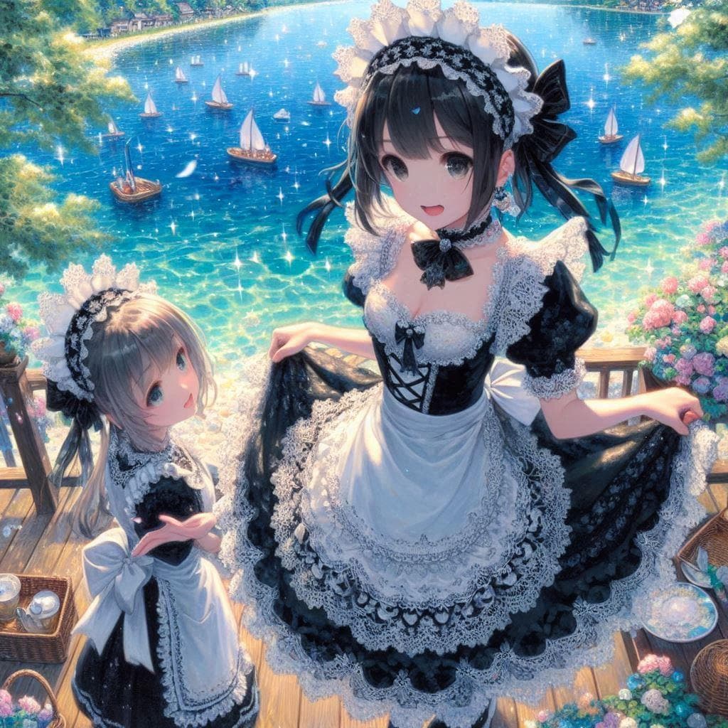 瀟洒な川遊び。