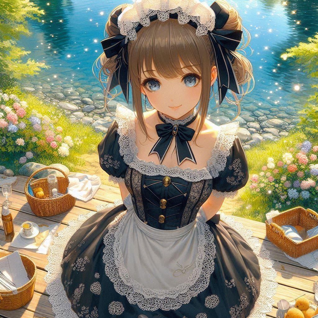 瀟洒な川遊び。