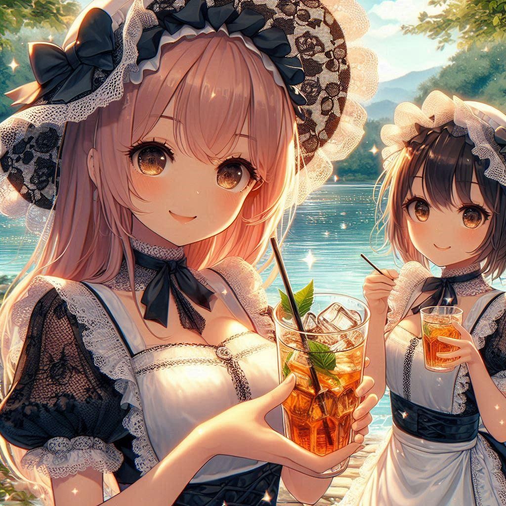 瀟洒な川遊び。