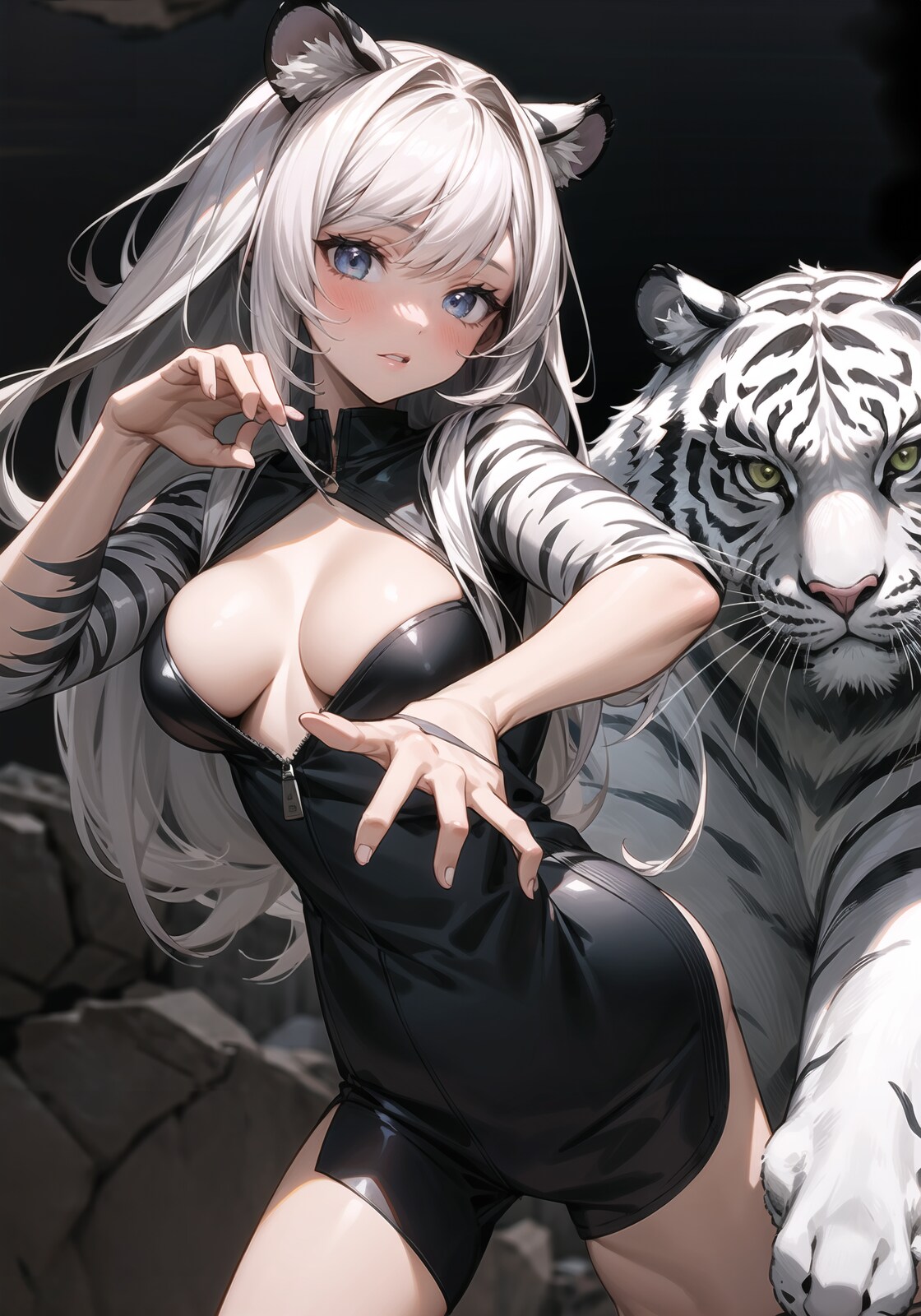 白虎に育てられました