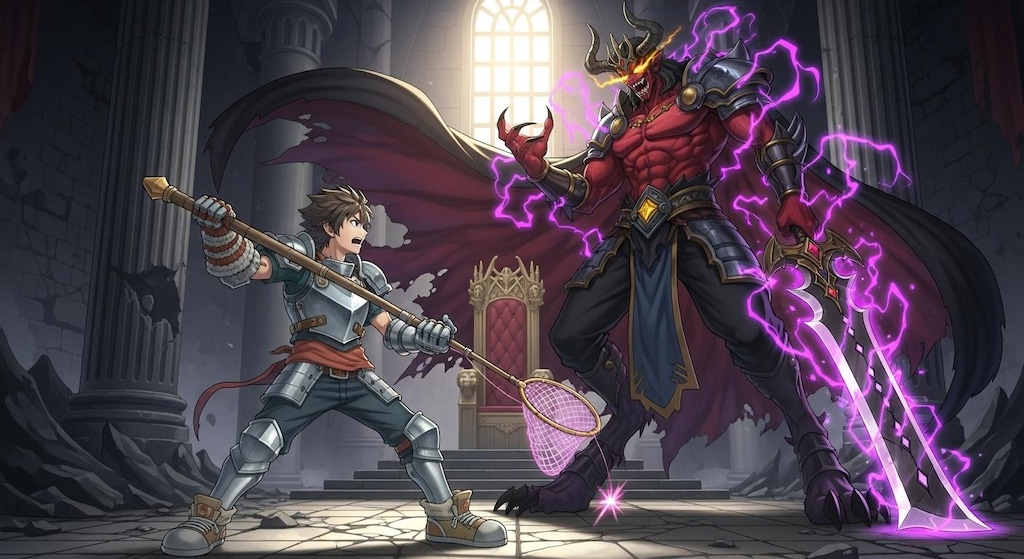 不適切な装備で対決