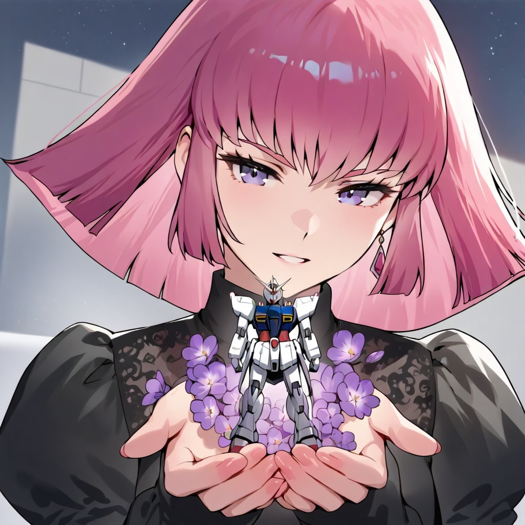 花とガンダムとハマーン様。