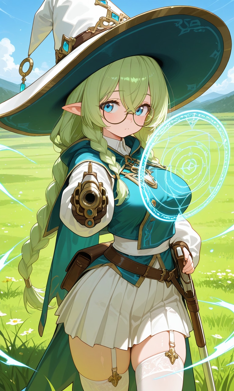 巨乳眼鏡っ娘と魔法銃