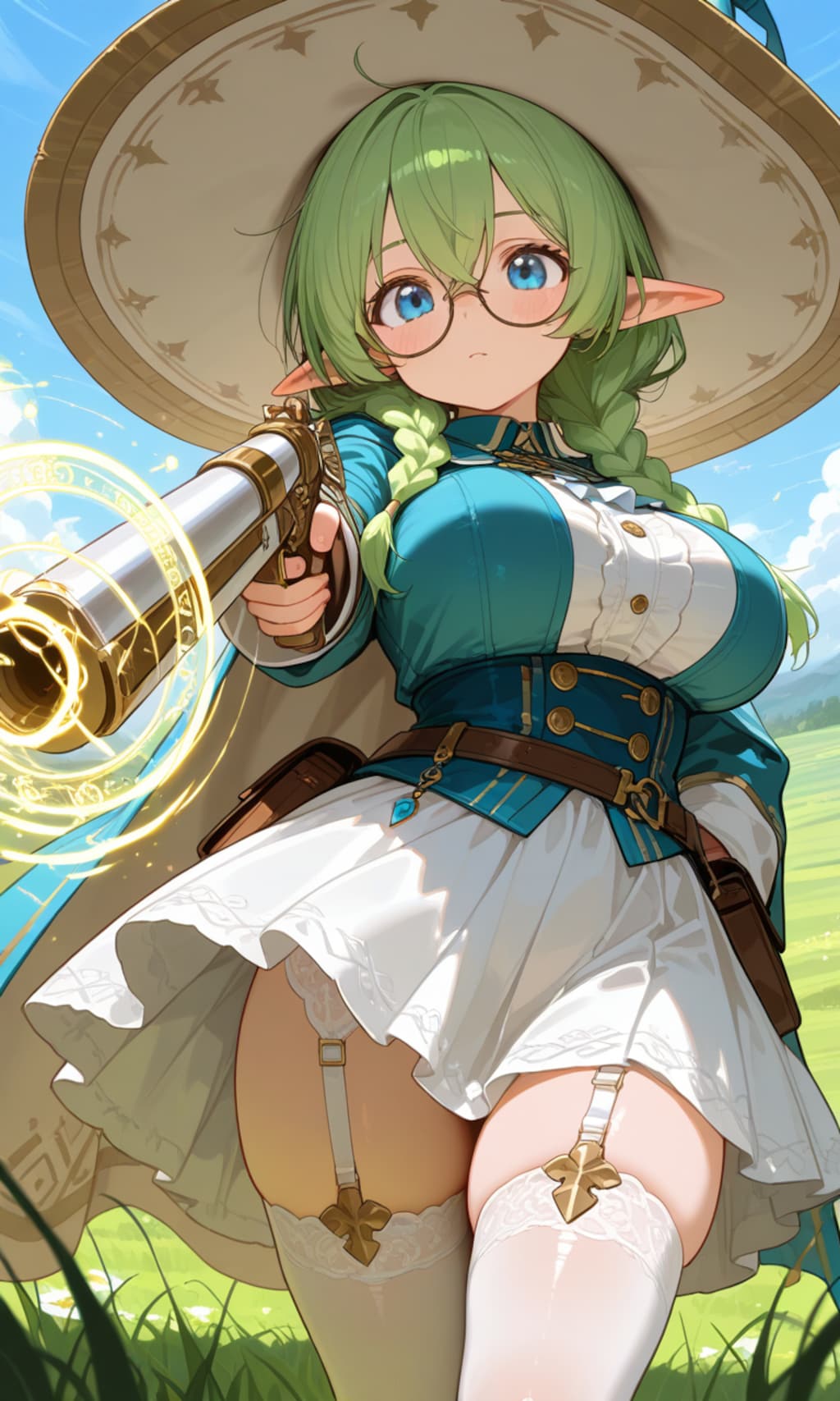 巨乳眼鏡っ娘と魔法銃