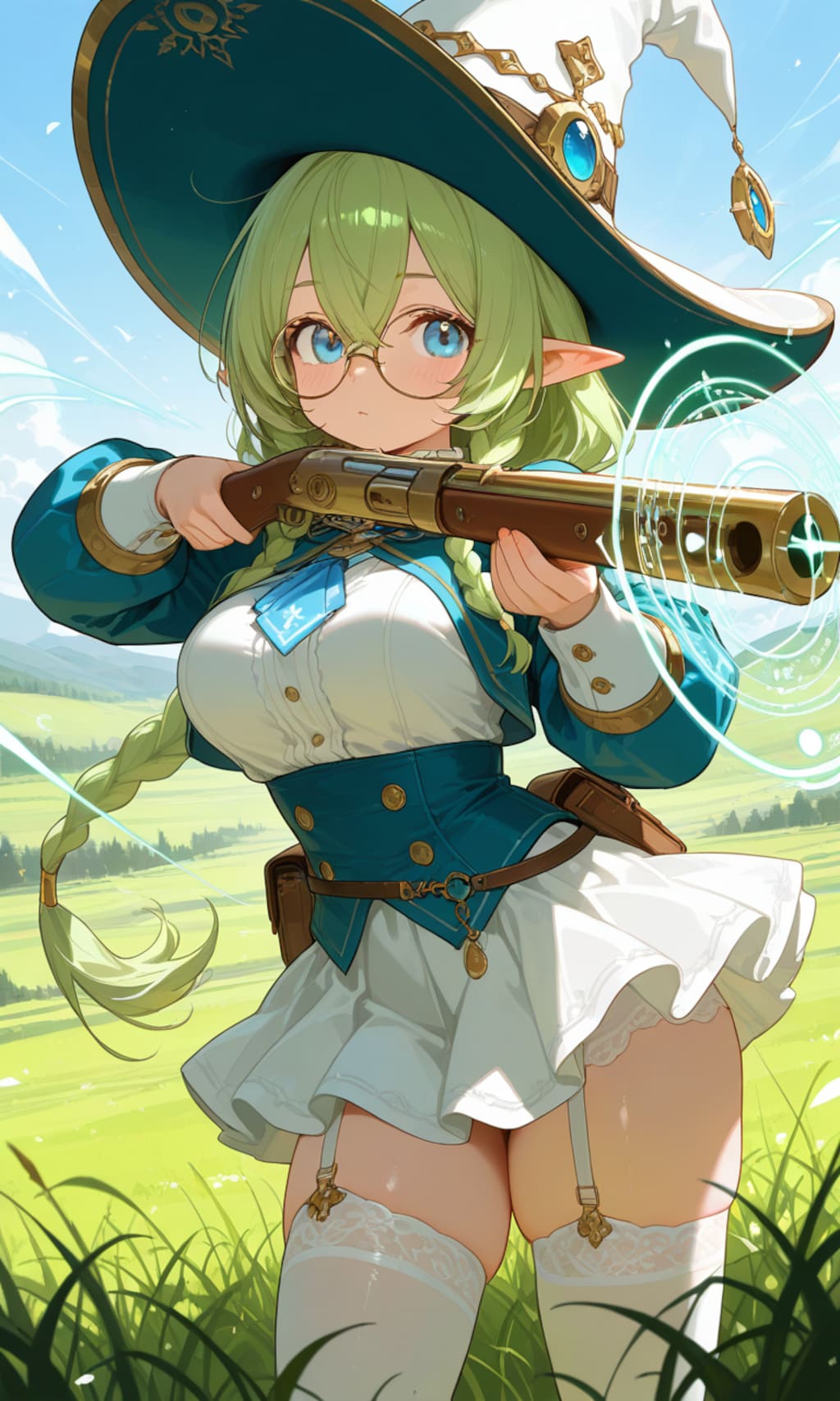 巨乳眼鏡っ娘と魔法銃