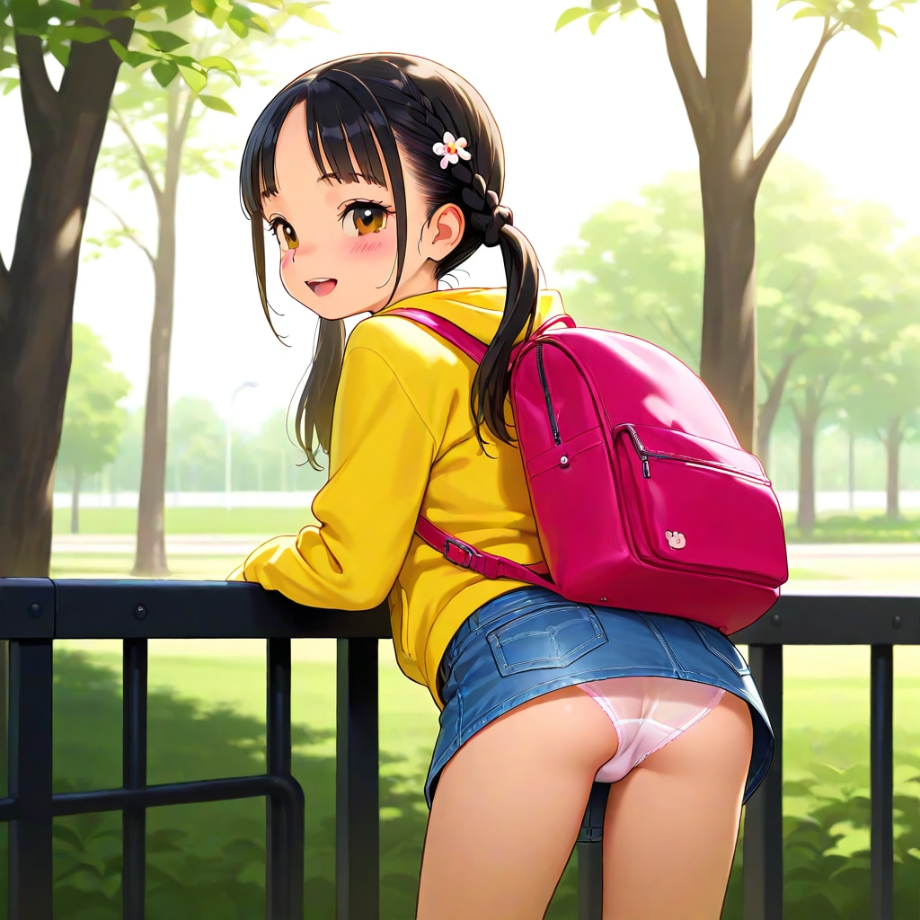 ツインテパーカー子