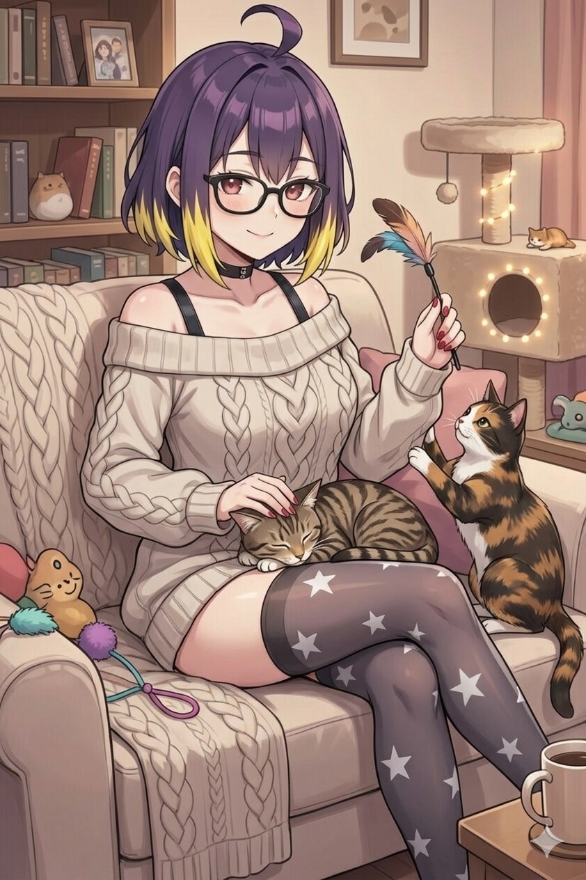 猫と一緒