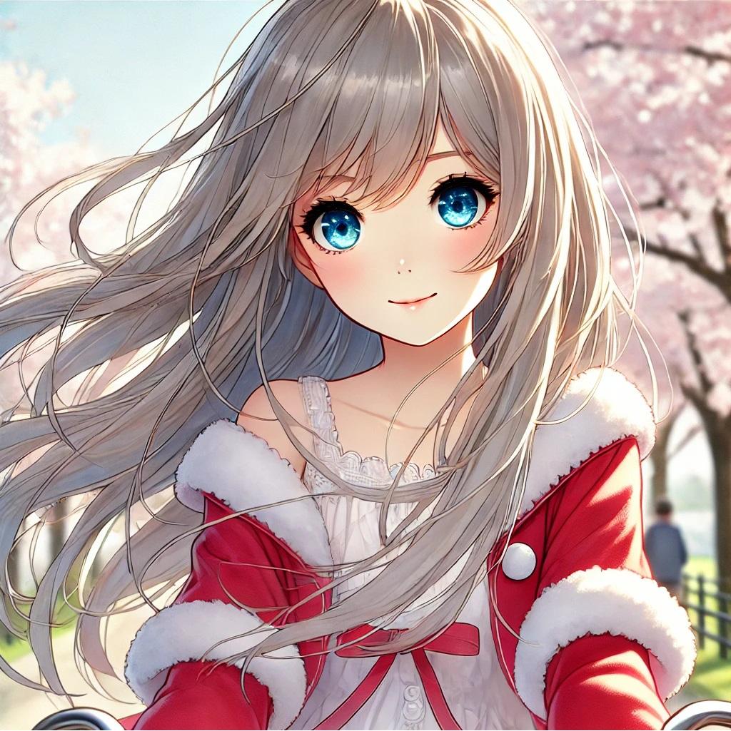 銀髪ロングでサンタ衣装の少女７ | の人気AIイラスト・グラビア