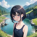 スクール水着の女の子 3枚目