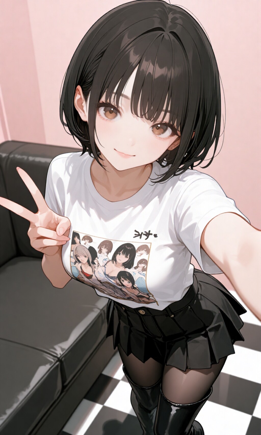 カラオケルームでオタクな彼女