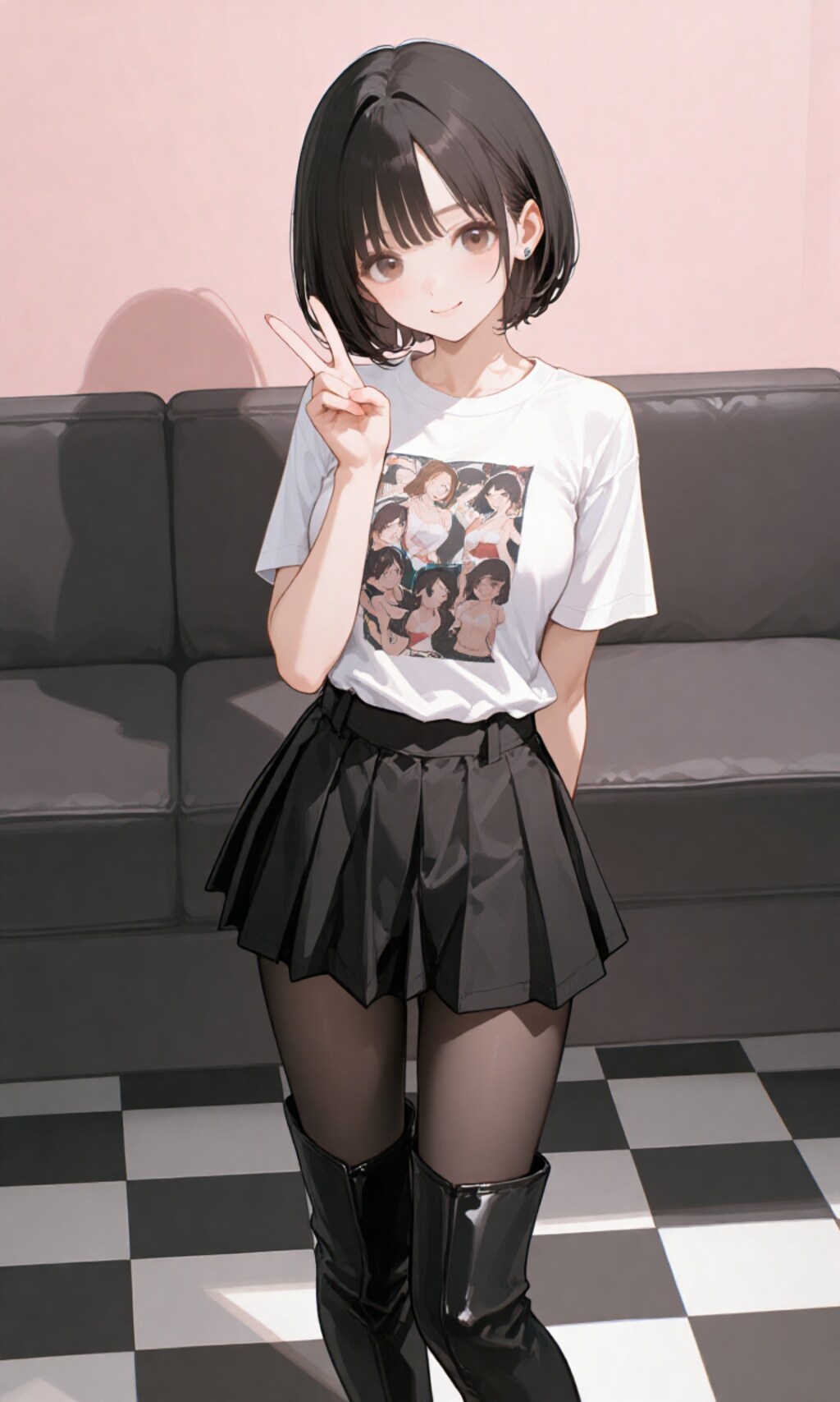 カラオケルームでオタクな彼女