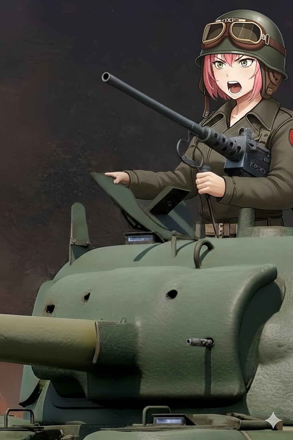 ピンボブ姉やんとシャーマン戦車