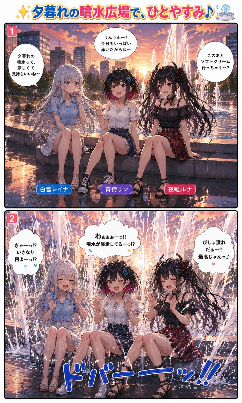びしょ濡れシチュ