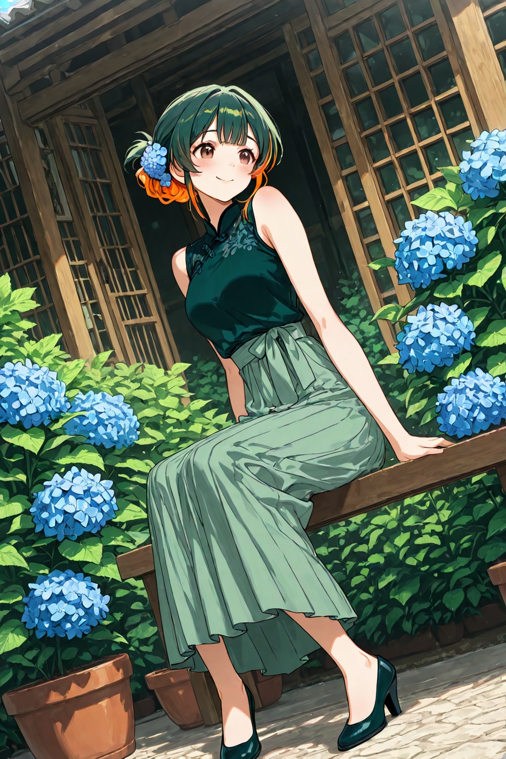 BONSAIちゃんと紫陽花